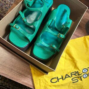 Ira small buckle chunky clog sandal in Kite Size 11